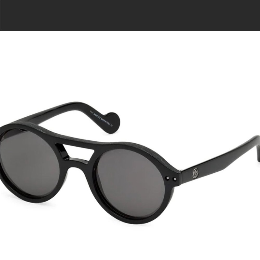 Moncler 51MM Injected Double Bridge Round Sunglasses NWT
